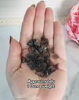 Dark Smoky Quartz Crystal Natural Gemstone Chips By the Ounce - In Hand
