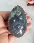 Unique Grape Agate Botryoidal Chalcedony Natural Crystal Cluster Semi-Polished Egg | Dornfelder - 5