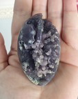 Unique Grape Agate Botryoidal Chalcedony Natural Crystal Cluster Semi-Polished Egg | Dornfelder - 2
