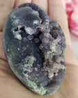 Unique Grape Agate Botryoidal Chalcedony Natural Crystal Cluster Semi-Polished Egg | Dornfelder - 1