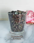 Dragon Stone Natural Gemstone Chips By the Ounce - 24 Ounces Dragon Jasper Stone Chips in Glass Tumbler