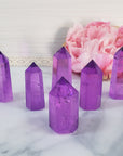 Electric Lavender Purple Aura Quartz Crystal Tower Point | Tanzine Aura Quartz Towers - 13