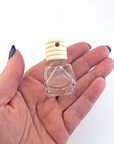 Glass Bottle Pendant | Empty Spell Jar Bottle for Essential Oils, Herbs, & Crystal Chips - Empty Perfume Bottle in Hand