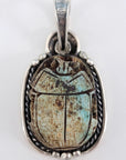 Egyptian Scarab Sterling Silver Pendant