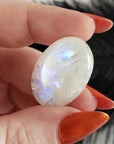 Unique 30 Carat Flashy Rainbow Moonstone Crystal Cabochon Natural High Quality Gemstone | Fable - 1