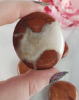Flower Jasper Red Jasper Natural Crystal Palm Stone Worry Stone Meditation Tool - Root Chakra - 5