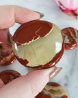 Flower Jasper Red Jasper Natural Crystal Palm Stone Worry Stone Meditation Tool - 5
