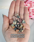 Found Family Natural Crystal Confetti Crystal Chips Mix By the Ounce | Maligano Jasper, Common Pink Opal, Rosetta Rosita Jasper