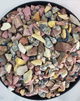 Found Family Natural Crystal Confetti Chips Mix By the Ounce | Maligano Jasper, Pink Opal, Rosetta Jasper