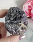 Unique Grape Agate Botryoidal Chalcedony Natural Crystal Cluster Semi-Polished Egg | Gamaret