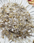 Golden Rutilated Quartz Crystal Natural Gemstone Chips By the Ounce