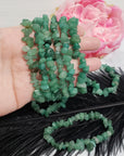 Green Aventurine Crystal Natural Gemstone Chip Bead Bracelet - 3