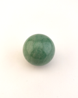 Green Aventurine Natural Crystal Sphere Gemstone Orb - One 30mm Sphere - White Background