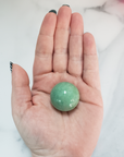 Green Aventurine Natural Crystal Sphere Gemstone Orb - One 30mm Sphere - Crystal Orb in Hand
