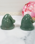 Green Aventurine Crystal Natural Gemstone Santa Hat Christmas Carving - 2