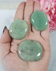 Green Aventurine Stone Natural Crystal Palm Stone Worry Stone Meditation Tool