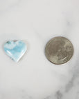 Unique High Quality Larimar Stone Heart Natural Gemstone Cabochon | Harlequin - 2