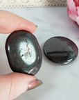 Hematite Natural Crystal Palm Stone Worry Stone Meditation Tool - 1