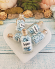 Imitation Turquoise Turquenite Blue Howlite Crystal Chips Bottle - One Bottle - Lovely Blue Gemstone