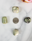 Infinite Serpentine Stone Natural Gemstone Tumbled Crystal - Size Comparison