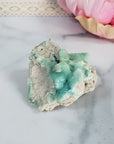 Unique Smithsonite Calcite Crystal Cluster Natural Mineral Formation on Matrix | Inlet - 1