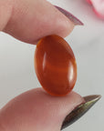 Unique 7 Carat Carnelian Crystal Cabochon Natural Oval Gemstone Carving | Kali - 4