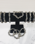 Labradorite Crystal Natural Gemstone Chip Bracelet - On Form