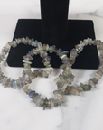 Labradorite Crystal Natural Gemstone Chip Bracelet - On Tile