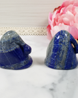 Lapis Lazuli Crystal Natural Gemstone Santa Hat Christmas Carving - 2