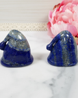 Lapis Lazuli Crystal Natural Gemstone Santa Hat Christmas Carving