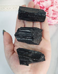 Rough Black Tourmaline Stone Natural Raw Minerals