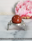 Metal Display Stand for Gemstone Spheres, Crystal Geodes, & Stone Eggs | Large - 6