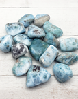 Larimar Pectolite Natural Gemstone Tumbled Stone - 6
