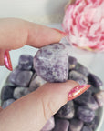 Lepidolite Stone Natural Crystal Gemstone Tumbled Stone | One Stone - Purple Lepidolite - 6