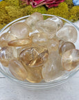 Light Golden Aura Quartz Crystal Gemstone Freeform Tumbled Stone - 9