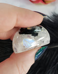 Unique 37 Carat Flashy Rainbow Moonstone Crystal Cabochon Natural High Quality Gemstone | Lyric
