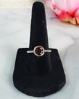 Red Garnet Crystal Natural Gemstone 925 Sterling Silver Ring | Mabel