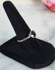 Red Garnet Crystal Natural Gemstone 925 Sterling Silver Ring | Mabel - 2