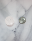 Milky Quartz Natural Gemstone Sphere Crystal Orb Marble - One 30mm Sphere - Size Comparison