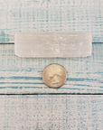 MINI Rough Selenite Crystal Stick - One 2.5 Inch Stick - Size Comparison