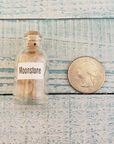 Moonstone Natural Crystal Chips Bottle - One Bottle - Size Comparison