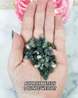 Moss Agate Stone Natural Crystal Chips By the Ounce - 1