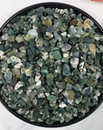 Moss Agate Stone Natural Crystal Chips By the Ounce