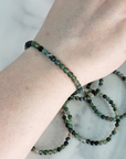 Moss Agate Stone Natural Crystal 4-6mm Bead Bracelet - 3