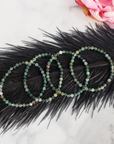 Moss Agate Stone Natural Crystal 4-6mm Bead Bracelet