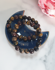 Multi Tigers Eye Crystal Natural Gemstone 10mm Bead Bracelet - In Jewelry Dish