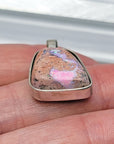 Natural Cantera Mexican Pink Purple Opal Sterling Silver Pendant