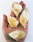 Raw Citrine Crystal | Natural Citrine Gemstone | Rough Gemstone Raw Crystal - White Background