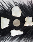 Common White Opal Crystal Natural Gemstone Slice - Crystal Slices for Jewelry Projects