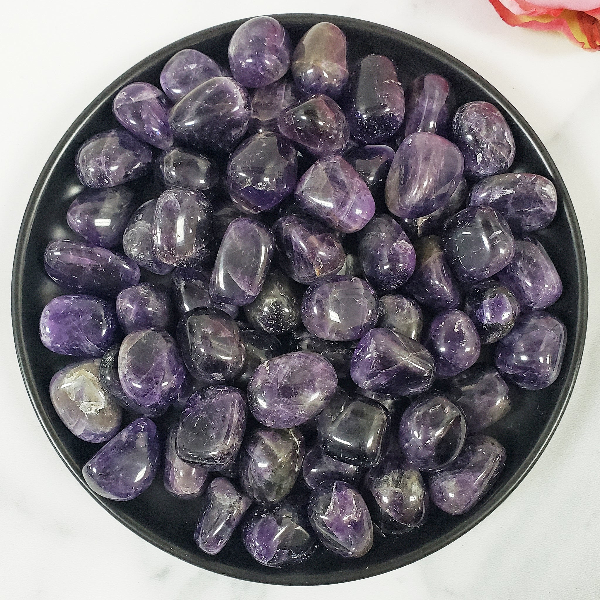 Purple Amethyst Crystal Natural Tumbled Stones Crystal Gemstone Shop